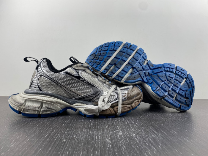 B*ALENCIAGA 3XL SNEAKER WORN-OUT IN DARK GREY 734734 W3XL2 9065