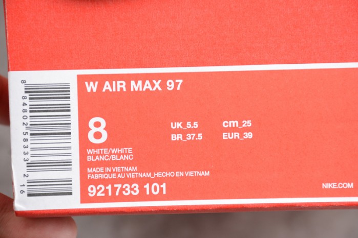 Nike womens Air Max 97 white-orange flower 921733-101