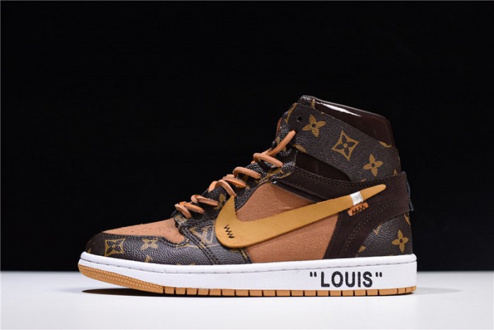 l**is V*t*n x ow x air jordan 1 customs mens aq0818-202