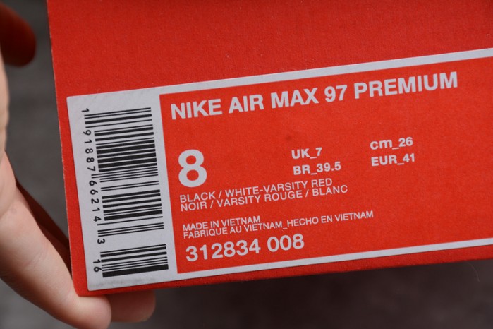 Nike Air Max 97 Black White 312834-008