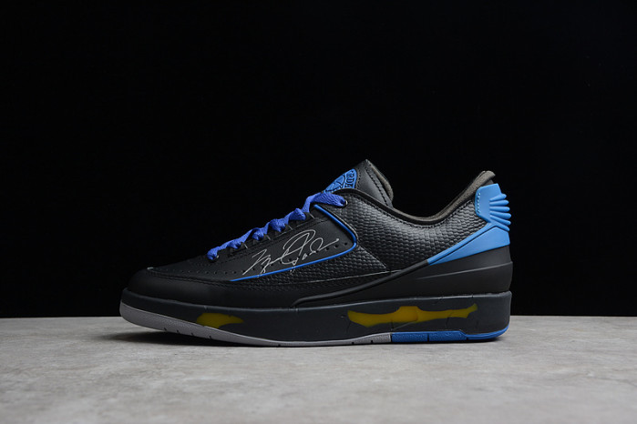 OW x Air Jordan 2 Retro Low SP ''Black Royal'' DJ4375-004