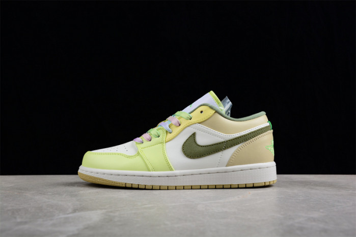 Air Jordan 1 Low Sail White Oil Green FD9906-131