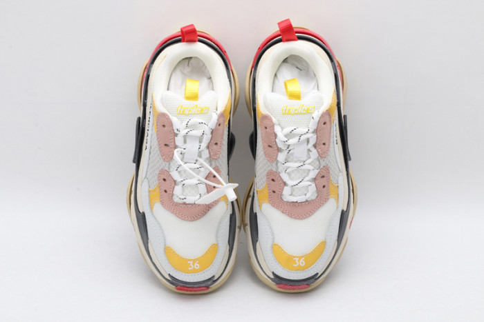 BL Triple S Cream Yellow Red 490672 w09O5 9035