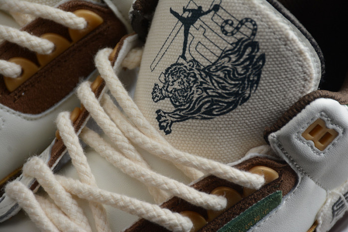 Air Jordan 3 Retro SE White Dark Brown Green Shoes 398614-500