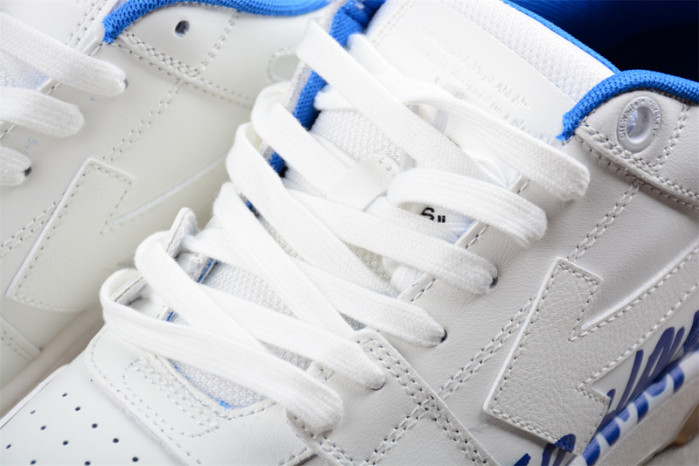 OFF-WHITE Out Of Office "OOO" Low Tops For Walking White Blue OW-45