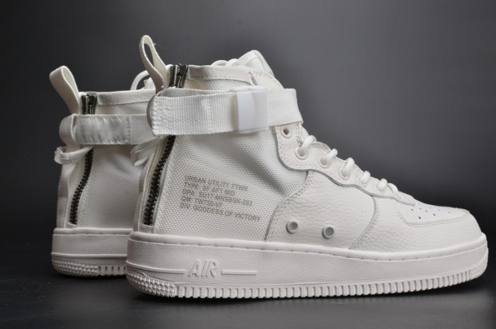 Nike Air Force 1 Mid “Triple Ivory” white AA6655-100