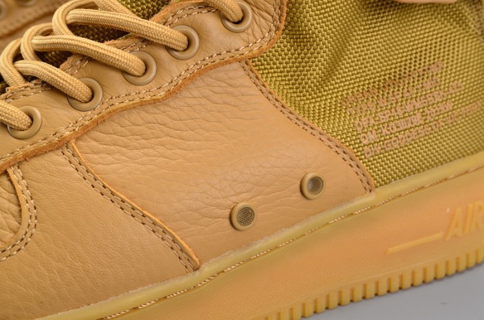 Nike SF Air Force 1 Mid Elemental Gold Leather Shoes AA3966-700