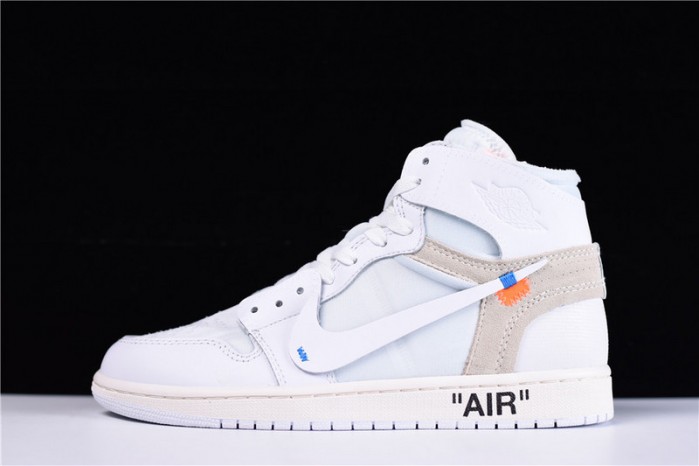 OW Air Jordan 1 Retro High White AQ0818-100
