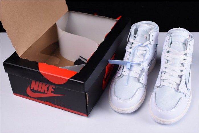 OW Air Jordan 1 Retro High White AQ0818-100